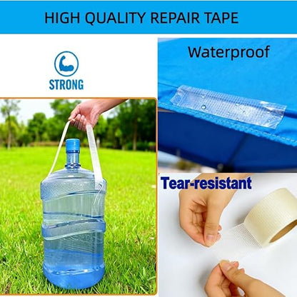 Clear Heavy - Duty Waterproof Vinyl Repair Tape - Image 2