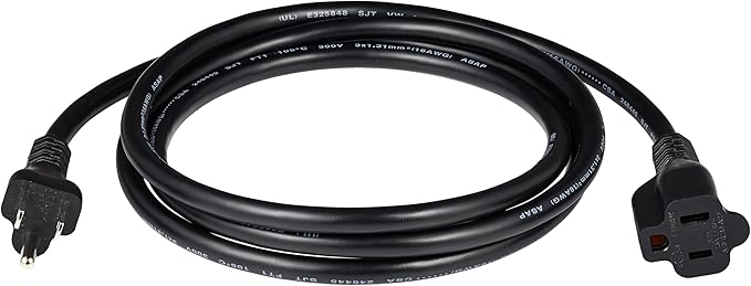 Amazon Basics Extension Cord, 3 Prong Outlet Extender, Indoor Power Cord - Image 2