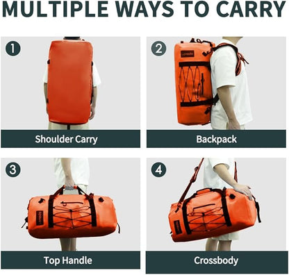 80L Dry Bag Large Waterproof Bag Roll-Top Heavy Duty Fishing Duffel Bag - Image 6
