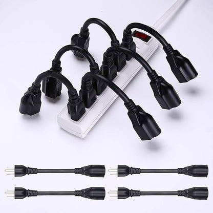 Miady Short Power Extension Cord Outlet Saver, 3 Prong - Image 3