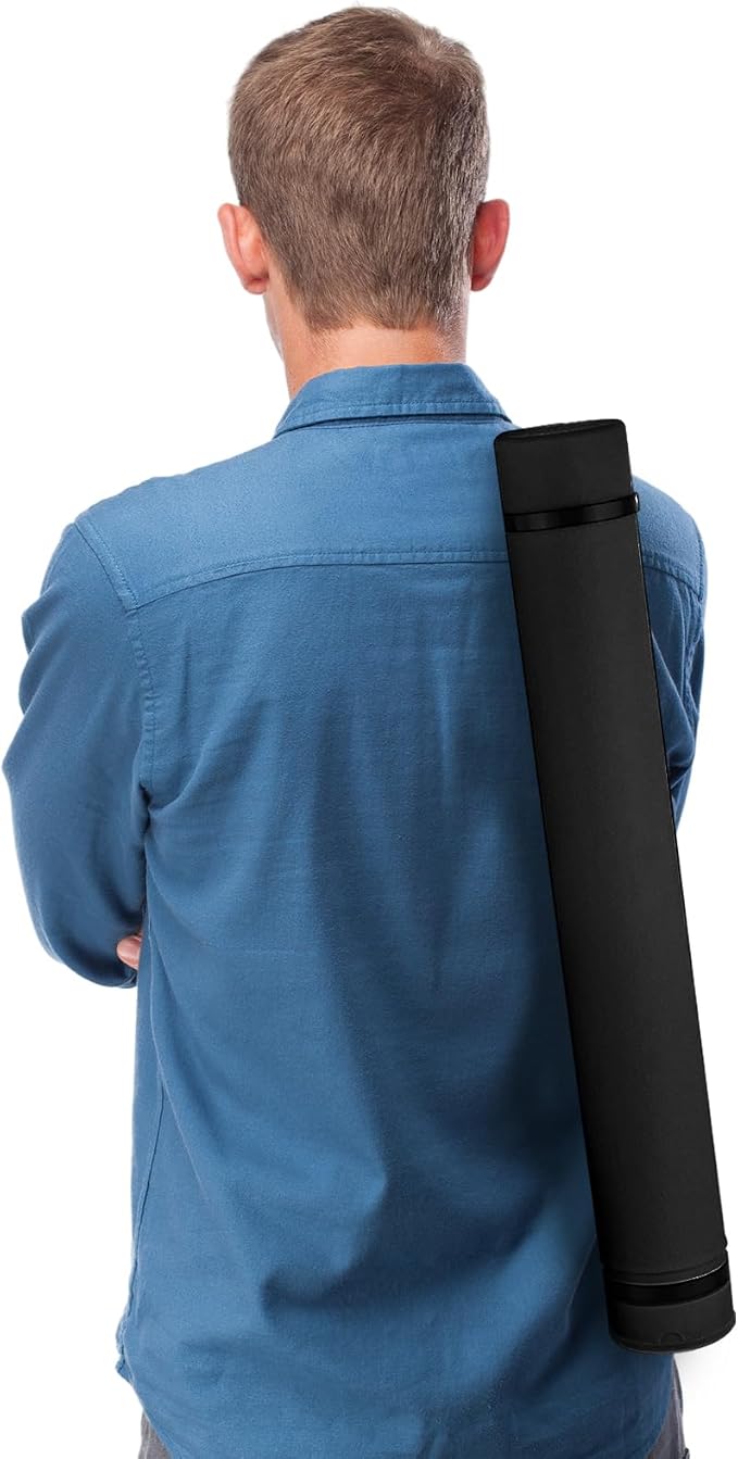 JJRING Black Poster Tube, Poster Carrying Case - Image 7