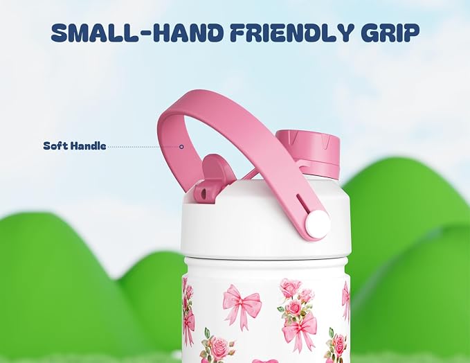 18 oz Insulated Girls Water Bottle: Spill-Proof, Stainless Steel Cup - Image 7