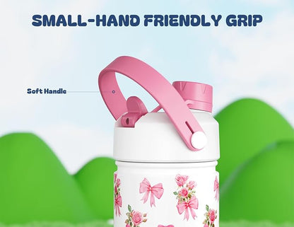 18 oz Insulated Girls Water Bottle: Spill-Proof, Stainless Steel Cup - Image 7