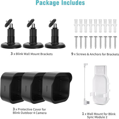 All-New Blink Outdoor Camera Wall Mount, 3 Pack Weatherproof Housing, 360 - Image 8