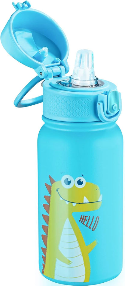 OLDLEY 12oz Kids Water Bottle, Stainless Steel Insulated Water Bottle by OLDLEY