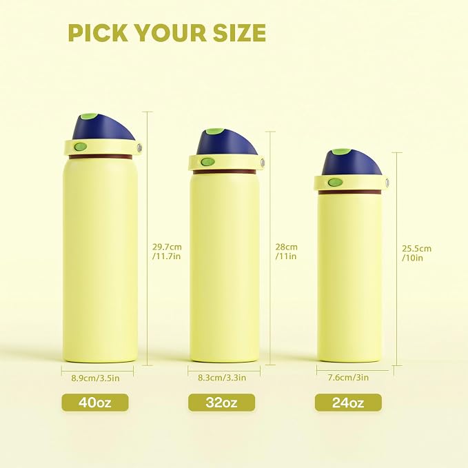 POWCAN 24 oz Insulated Stainless Steel Water Bottle: 2-in-1 Push-Button Spout & - Image 8