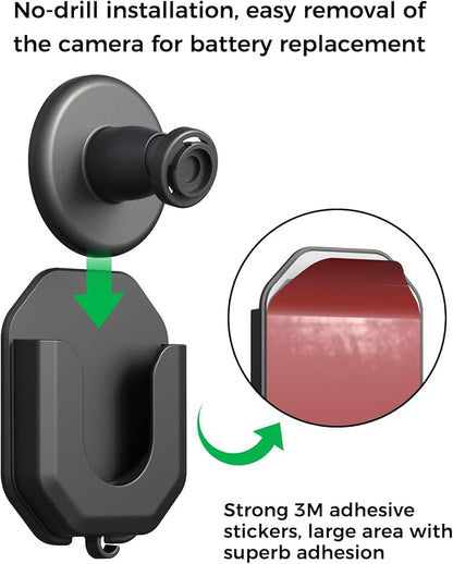 3 Pack Blink Camera No Drill No Screws Wall Mount Bracket - Image 3