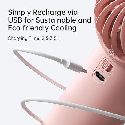 JISULIFE Handheld Portable Fan, Stronger and Longer-Lasting: 5 Speed, 5000mAh - Image 8