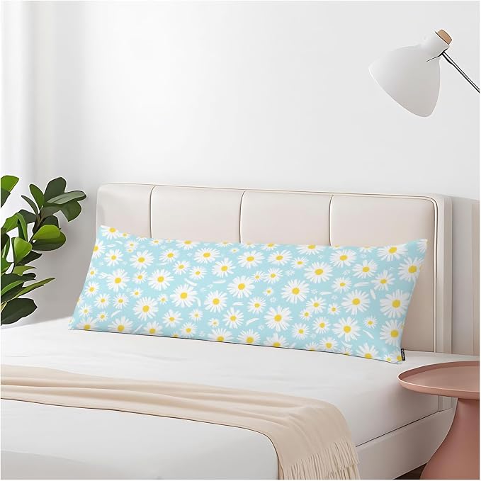 Daisy Body Pillows Covers for Adults, Blossom Daisy Large Body Pillow Covers by Unknown
