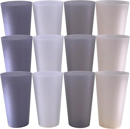 AOYITE Unbreakable Plastic Cups Reusable, 32 oz Plastic Tumblers set of 12 by AOYITE
