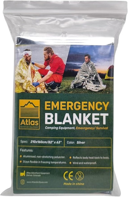 Emergency Survival Blanket, Mylar Thermal Blanket, Gigantic Space Blanket 82" x by Unknown