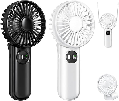 Portable Fan, Handheld Fans 2-Pack, 180° Foldable Hand Held Fan by XIGMER