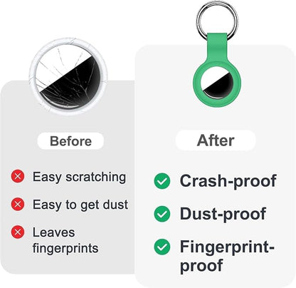 Linsaner Case for AirTag 2nd Gen & 1st Gen, Silicone Holder Keychain Key Ring - Image 2