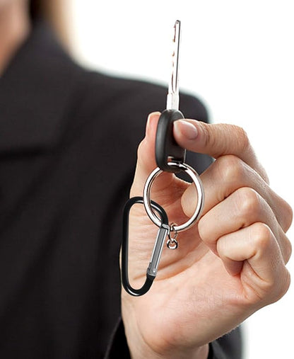 Carabiner Clips, Upins Aluminum Locking Spring Hook Keychain D Shape Heavy Duty - Image 3