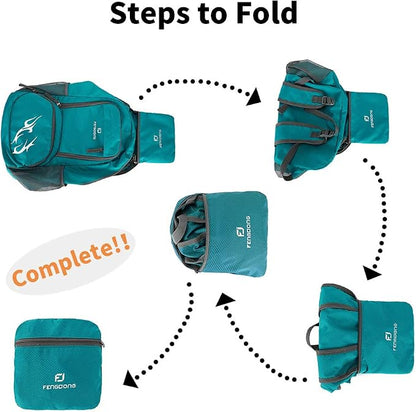FENGDONG 35L Lightweight Foldable Waterproof Packable Travel Small Hiking - Image 3