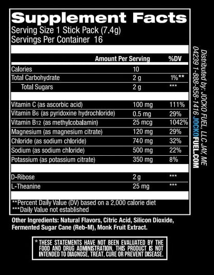 Jocko Fuel Hydrate Electrolytes Powder Packets Low Sugar - Image 6