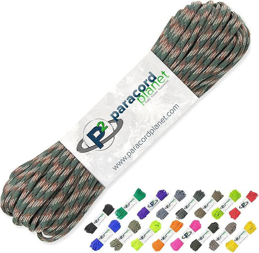Paracord Planet 100' Hanks Parachute 550 Cord Type Iii 7 Strand Paracord by ParacordPlanet