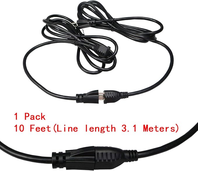 10Feet Outdoor Extension Cord, 105℃ Temperature Resistant 15Amp Big Plug - Image 6