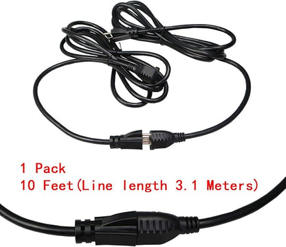 10Feet Outdoor Extension Cord, 105℃ Temperature Resistant 15Amp Big Plug - Image 6