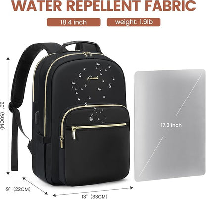 LOVEVOOK Laptop Backpack for Women 18.4 inch, Cute Womens Travel Backpack Purse - Image 4