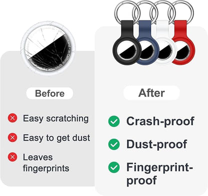 Linsaner Holder for AirTag 2nd Gen & 1st Gen, Silicone Case Keychain Key Ring - Image 6