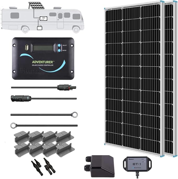 Renogy 200 Watts 12 Volts Monocrystalline RV Solar Panel Kit by RenogySolar