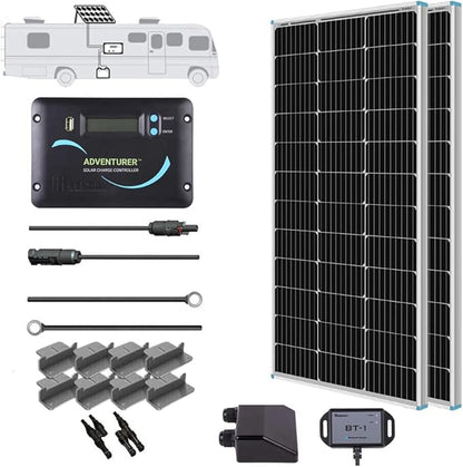 Renogy 200 Watts 12 Volts Monocrystalline RV Solar Panel Kit by RenogySolar