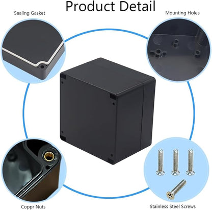 Project Box IP65 Waterproof Junction Box ABS Plastic Black Electrical Boxes DIY - Image 5