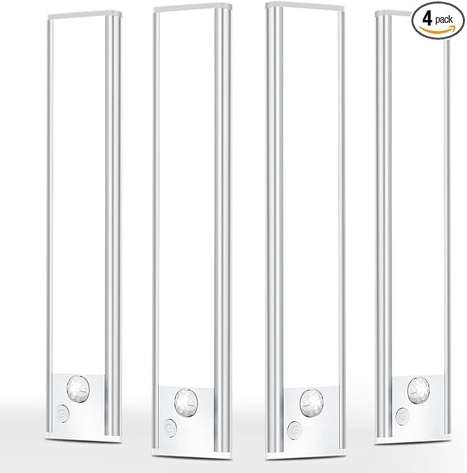 Under Cabinet Motion Sensor Lighting: 8 Inch Dimmable Rechargeable Lights Indoor by Vozuji