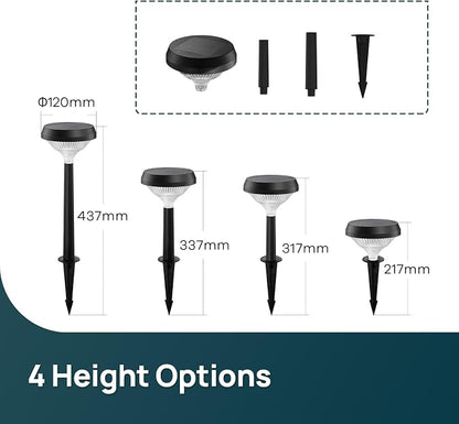Linkind Solar Pathway Lights 4 Pack, Solar Lights Outdoor, Warm White Path - Image 6