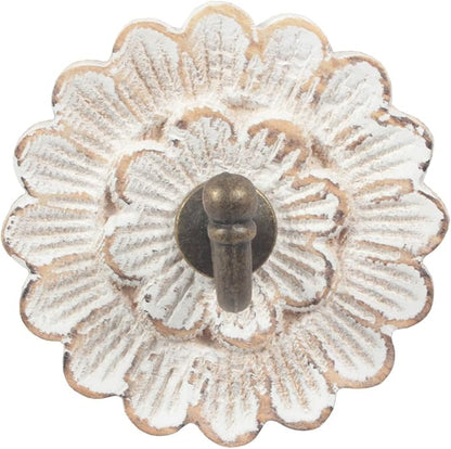 dwellington Distress Wood Flower Coat Hooks - Image 3