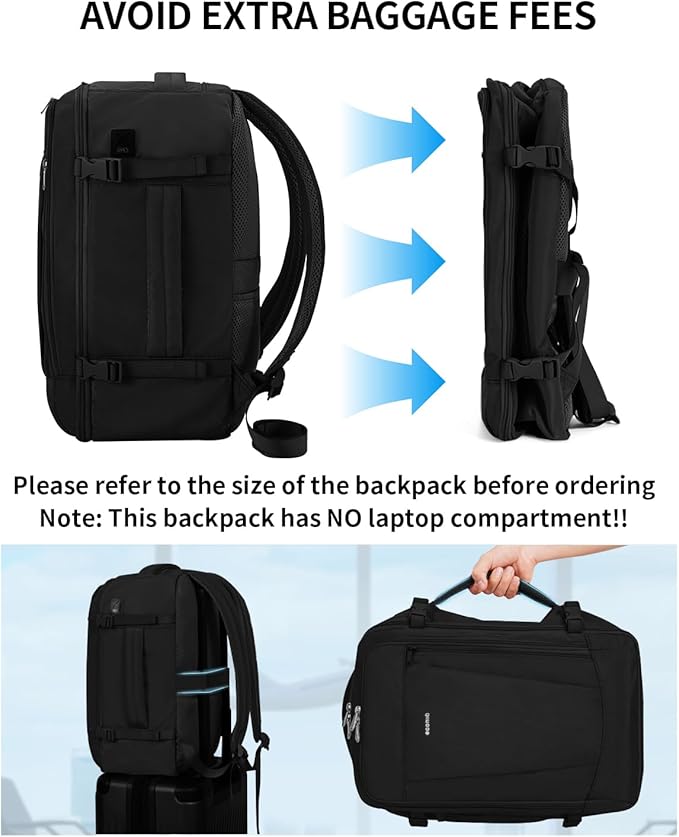 ECOHUB 17'' Small Travel Backpack, United Airlines Personal Item Bag - Image 6