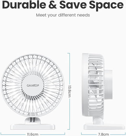 Gaiatop USB Desk Fan, Small But Powerful, Personal Portable Quiet 3 Speeds - Image 6