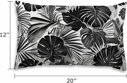 EKOBLA Palm Leaf Decorative Lumber Cushion Case Tropical Jungle Leaf Hand Drown - Image 2