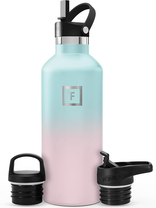 IRON °FLASK Camping & Hiking Hydration Flask - 32 oz Bubble Gum by IronFlask