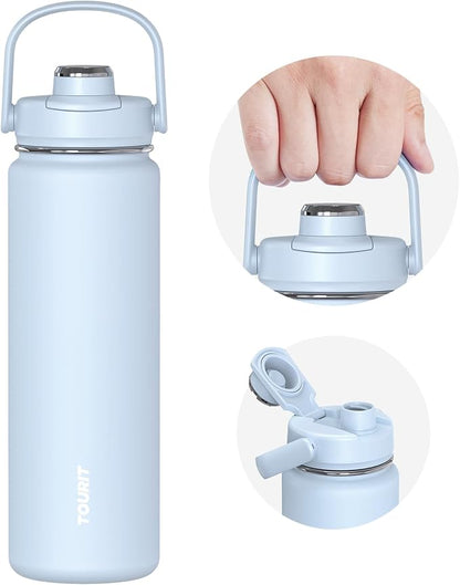 TOURIT 24 oz Insulated Water Bottle, Stainless Steel Sports Water Bottles by TOURIT