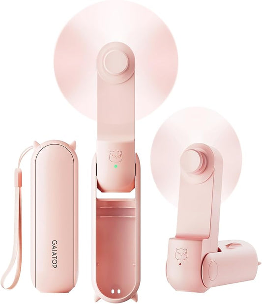 Gaiatop Portable Handheld Fan, 3 in 1 Mini Fan Handheld, Foldable Personal Fans by GAIATOP
