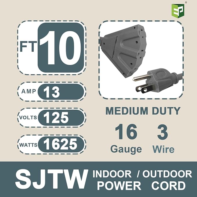 EP 10 Ft Outdoor Extension Cord - Image 2