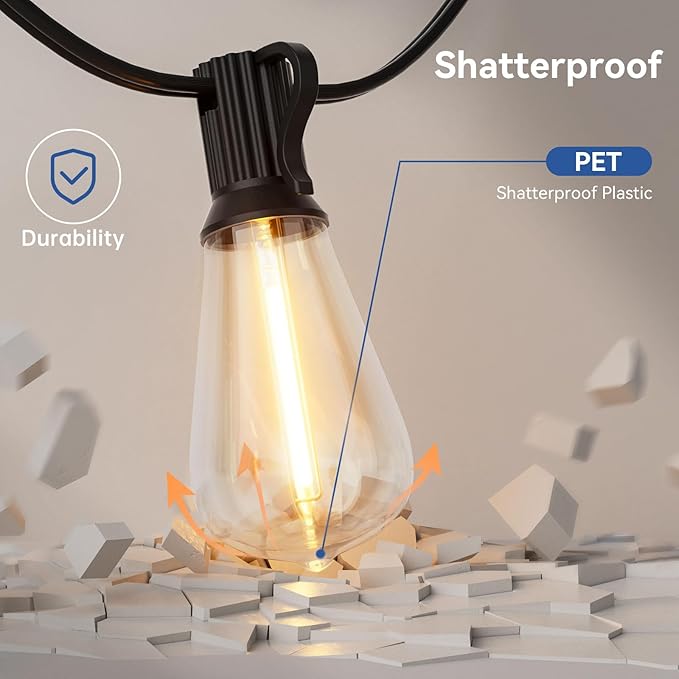 YOYONACY 100 FT Outdoor String Lights - Image 6
