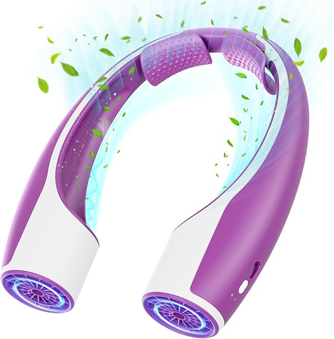 Rohent Neck Fan Portable for Women: High Speed Faster Cooling Neck Fan 4 Speeds by Rohent