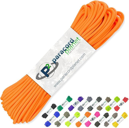 Paracord Planet 100 Feet Hanks Parachute 550 Cord Type III 7 Strand Paracord by ParacordPlanet