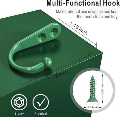 15 Pcs Black Wall Mounted Coat Hooks, Hanger Hook - Image 2