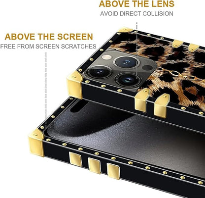 Compatible with iPhone 16 Pro Case, Seamless Gold Chain Leopard Luxury Golden - Image 6