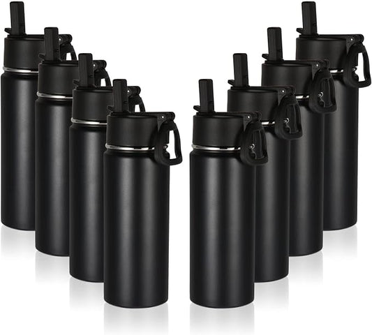 Volhoply 18oz Insulated Water Bottle Bulk 8 Pack, Kids Stainless Steel Water by LiveFully%EF%BC%8CDrinkFreely%E2%80%94KeepGoingwithVolhoply%EF%BC%81