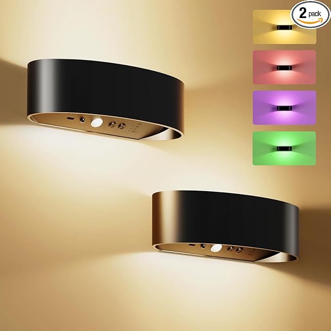 Motion Sensor Wall Light, 5000mAh Rechargeable Battery Operated Motion Sensor by WelcometoFULNIX