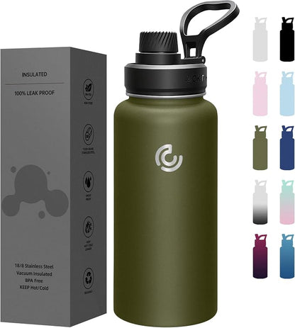 Sports Water Bottle 32oz, Insulated Water Bottle by coktik