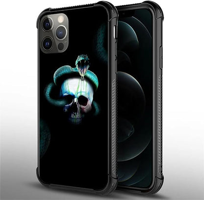 for iPhone 11 Pro Max Case, Skeleton Winding Snake Pattern Graphic Design Girl - Image 2