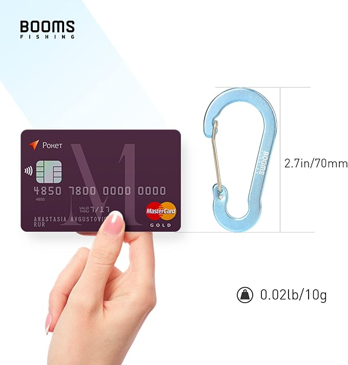 Booms Fishing CC5 Multi-Use Carabiner Clips, 10 Pack 2.7" Small Caribeener Clips - Image 6