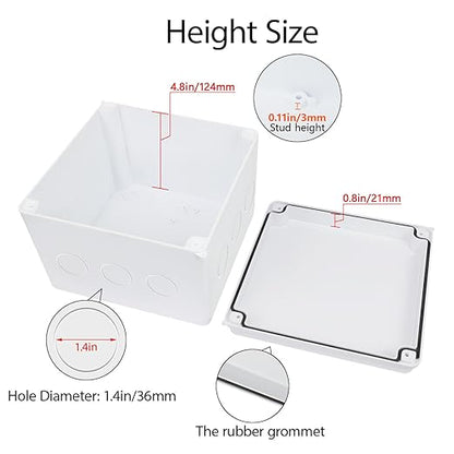 LeMotech Junction Box, Electrical Box IP65 Water Resistant Dustproof ABS - Image 6