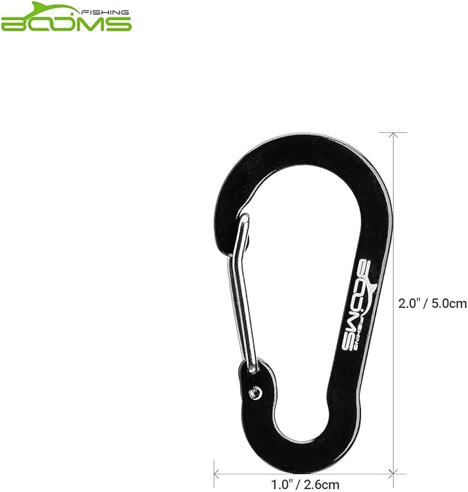 Booms Fishing CC1 Multi-Use Carabiner Clip, 6 Pack Small Caribeener Clips - Image 3